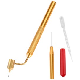 Car Scratch Repair Tool, Repair Tool for Rock Chips and Scratch Paint Refinisher, Line Fluid Writer Paint Applicator Pen with Needle Dropper, Gold Color, 0.5mm