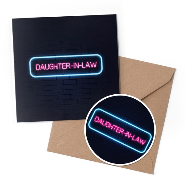 1 x Greeting Card & 10 cm Round Sticker Set