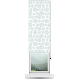 ShadePix Window Shade - Blackout Window Shade with Size 19 x 54 Nouveau Circles Lt Green