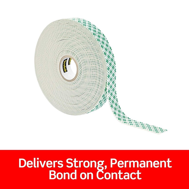Scotch Indoor Mounting Tape, 1/2-in x 75-in, White, 1-Roll (110)