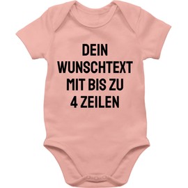 Geschenk mit Namen personalisiert by Shirtracer - Baby Bodysuit Boy Girl - Design Yourself Print - Desired Text, 4 Baby Pink