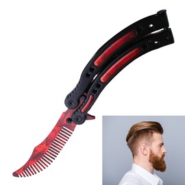 Foldable Comb Stainless Steel Butterfly Exercise Training Comb Styling Tools