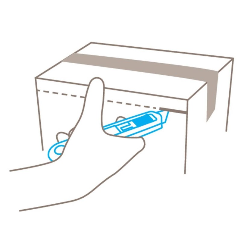 Martor 120700.02" Secunorm Profi25 MDP Cutter, Silver/Blue