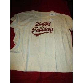 Old Navy Womens Matching Holiday Graphic T-Shirt Fall Happy Fallidays XXL