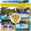 DearChan Swimming Pool Spa Brass Deck Jet Fountain Crown Nozzle