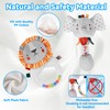 Baby Toys 0-6 Months,Soft Plush Baby Rattles for Babies 0-6
