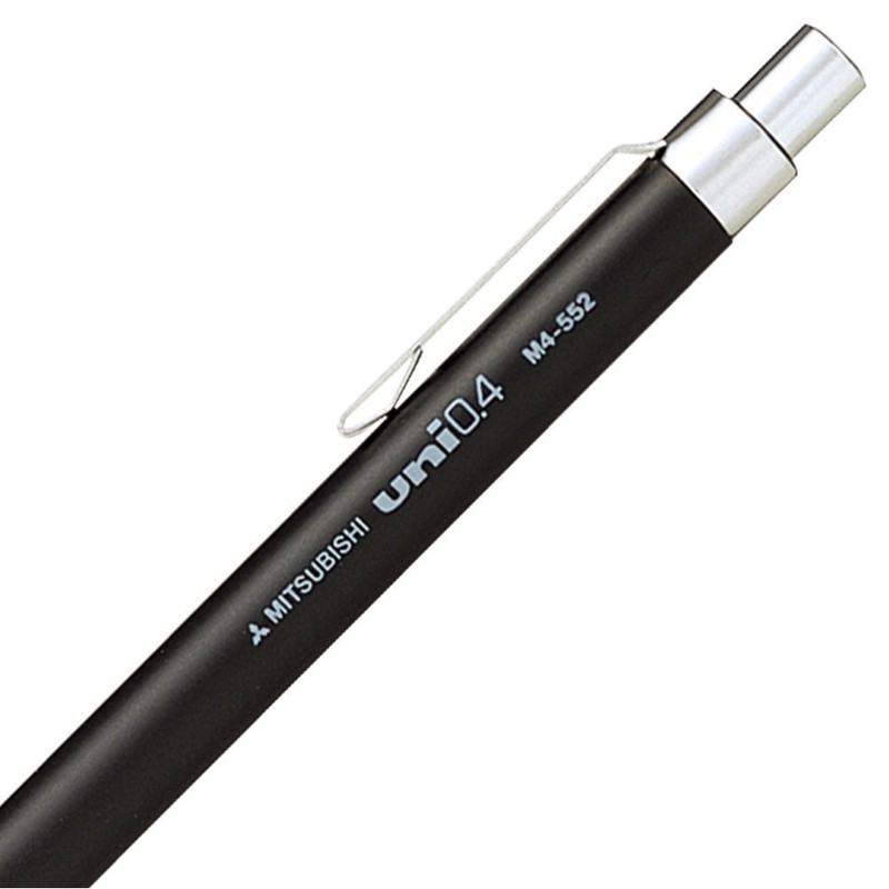 Mitsubishi Pencil M4552.24 Mechanical Pencil, For Drafting, 0.4, Black