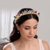 YBSHIN Rhinestone Headband Gold Crystal Hair Band Pearl Hair Hoop