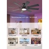 JSAITEE 52 inch Ceiling Fan with Light, 8 Speeds Reversible