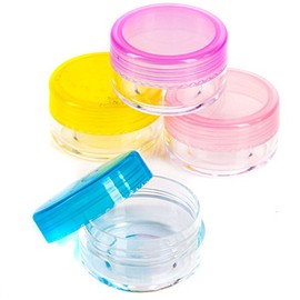 4Pc Clear Travel Pots 10ml for Cosmetic Cream Makeup Container Tub