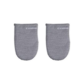 Le Creuset Set of 2 Mini Oven Mitts, 8", Charbon