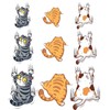 CYNOSURETECH 9 Pieces Funny Cat Car Stickers, Multicolor, Cartoon Style,