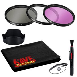 55mm Advanced Lens Kit - Includes UV/CPL/FLD Filters, Close-Up Set, Tulip Hood, Padded Case, Cleaning Kit & Cap Keeper - Fits 55mm Lenses