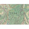 Tiger Moon Montana, Idaho and Wyoming Physical Map - 16.5