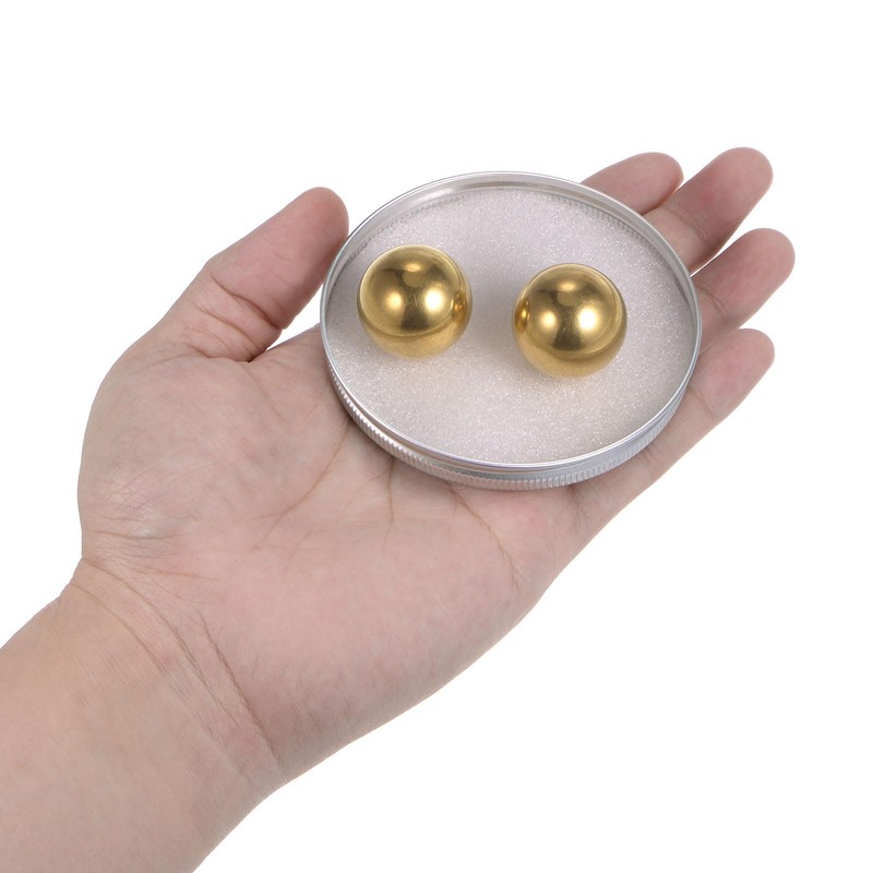 HARFINGTON 2pcs 25mm Precision Solid Brass Bearing Balls for Bearings