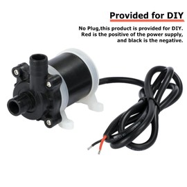 VANSUNA 12v Submersible Water Pump 1/2 inch Outlet Brushless Circulating Pump, Outdoor Fountain Pump, No Plug