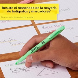 Sharpie Resaltadores de bolsillo, colores pastel suaves, surtidos, punta de cincel, 12 unidades, para uso escolar, hogar y oficina, suministros para p