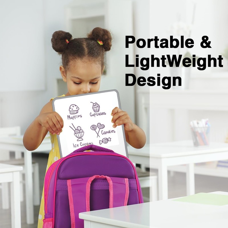 KIPTVO Dry Erase Whiteboard, A4 Size Small Double Sided White