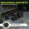Hex Dumbbell Rubber Encased Dumbbell Strength Training Hex Dumbbell, Hand