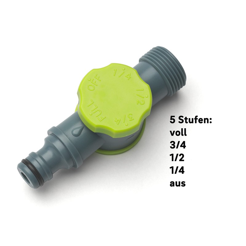 Rehau Julius 2 Flow Regulator, Grey/Green, 13 mm, 1/2 Inch
