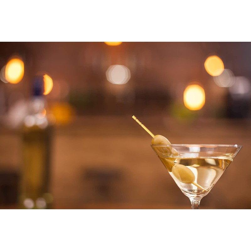 DecorRack 4” Natural Bamboo Skewers, Mini Cocktail Wood Picks, Appetizer