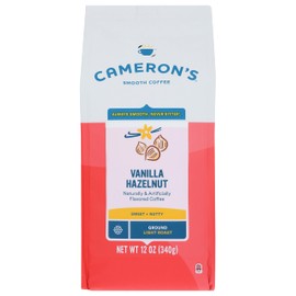 Cameron's Coffee Roasted Ground Coffee Bag, Flavored, Vanilla Hazelnut, 12 Ounce