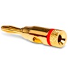 NAUC Banana Plug Banana Plug 24K Gold-Plated Screwable 4 Pieces