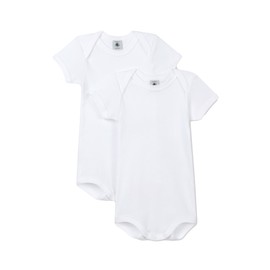 Petit Bateau Unisex Baby Short-Sleeved Bodysuit with Stripes (Pack of 2), Variant 1