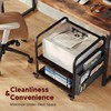 RoleDec 2-Tier Large Under Desk Printer Stand with Storage, 3D