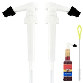 Mini Coffee Syrup Pump Only for Small Torani and Jordan’s Skinny 375ml/12.7oz Syrup Bottles with Pump Caps, Syrup Pump Dispense 8ml, White