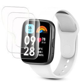 [Set of 3] For Redmi Watch 3 Active Film, Soft TPU, 3D Full Protection, Thin, Bubbleless, Scratch Repair, High Transmittance, Scratch Prevention, Protective Film, Auto Repair, Bubble Zero, Ultra Thin