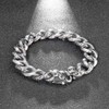 ULLMYYL Men’s Titanium Cuban Link Bracelet, Dragon & Snake Pattern