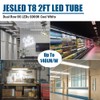 JESLED 2FT T8 LED Tube Light, 12W(30W Equivalent), 1680LM, 6000K,