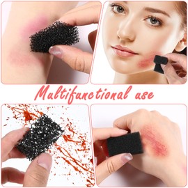 Yuomeaz 12 Pcs Stipple Sponges, Cosplay Makeup Sponge, Special Effects Stipple Sponge for Texture, Beard, Freckle, Christmas Party