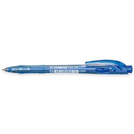 STABILO Liner Retractable Fine Ballpoint Pen - Pack of 10 (Multi-Colour)