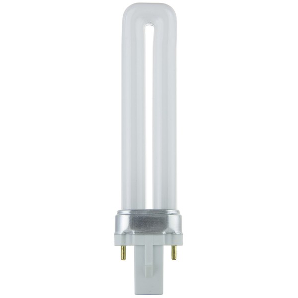 Sunlite PL7/SP41K 7-Watt Compact Fluorescent Plug-In 2-Pin Light Bulb, 4100K Color