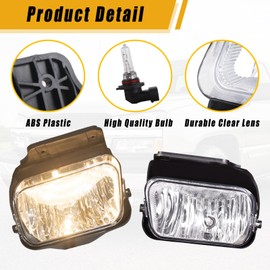 Boine Fog Lights Compatible With 2003 2004 2005 2006 2007 Chevy Silverado1500 2500 3500 Avalanche Fog Lamps 12V Halogen Bulbs Replaces 15190982 GM2592127