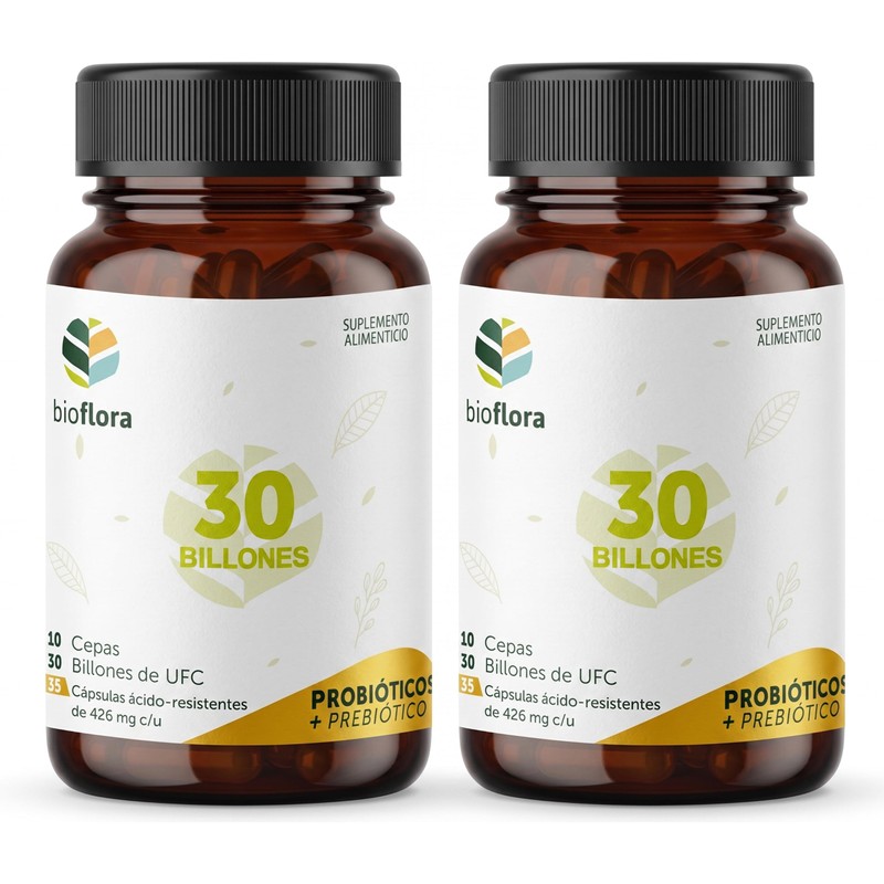 Pack 2 Frascos Probióticos y Prebióticos Simbióticos BIOFLORA