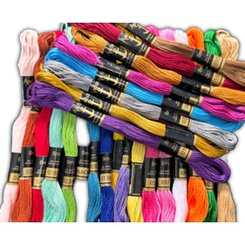Anchor Cotton Threads Beautiful Embroidery Cross Stitch 8m Each Skeins - Pack of 25 Skeins 100% Cotton Thread Assorted Colors