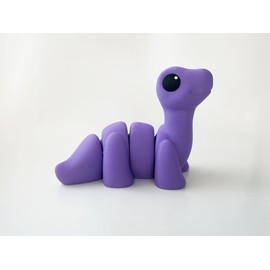 Big Baby Bronto 3-D Printed Cute Fidget (Purple)