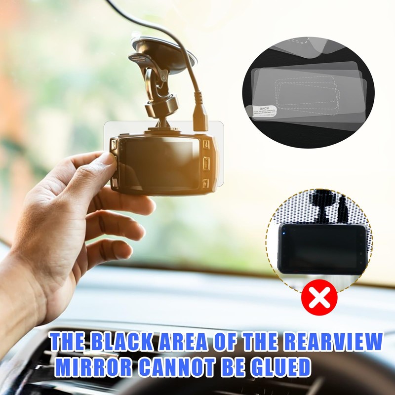 8Pcs Dashcam Windshield Sticker Electrostatic Film Transparent Sticker to Prevent