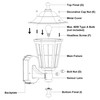 VAXCEL York Textured Pewter Motion Sensor Dusk to Dawn Traditional