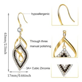  Aretes Largos Dorados "Abigale" – Elegancia para Novias, Cumpleaños y Fiestas