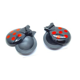 Spanish castanets Traditional Chestnut red black , Made of Spanish Black and Red Wood for Adults