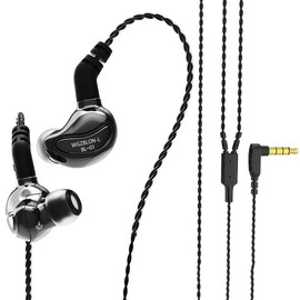 keephifi in-Ear Headphones BLON BL01 10mm Bio-Fiber Diaphragm Earphones for Powerful Sound, HiFi Bass Noise-canceling, No Latency Earbuds for Games, Music,Sports and Videos (no mic, Gun)