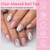 240pc Oval Gel Nail Tips Fake Nail Clear Press on
