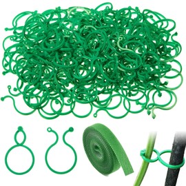 Pflanzen Klammern Befestigung, 50 Stück Taasmoog Pflanzenclips Kunststoff Pflanzenklammern Pflanzen Clips, Kunststoff Kletterpflanzen Clips für Gewächshaus-Gartenarbeit Klettern, mit Pflanzenbinder