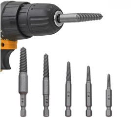 Screw Hole Repair Hex Screw Puller HSS Hex Screw Repair Kit - 5 pcs Extractor & Screw Removal Bit, Screw Hole Repair, Remove Tanned Screw, Remove Screw and Remove Crushed Screws