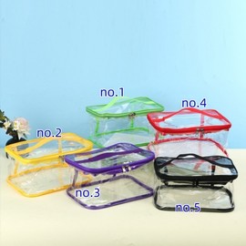 International PVC Transparent Toiletry Storage Bag, Waterproof Portable Large Capacity Pouch NO.2 6ea