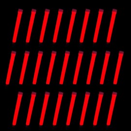 25pcs Pen Lights Set Live Concert Wedding Event Festival Fluorescent Light Chemical Light Light Stick (Red)